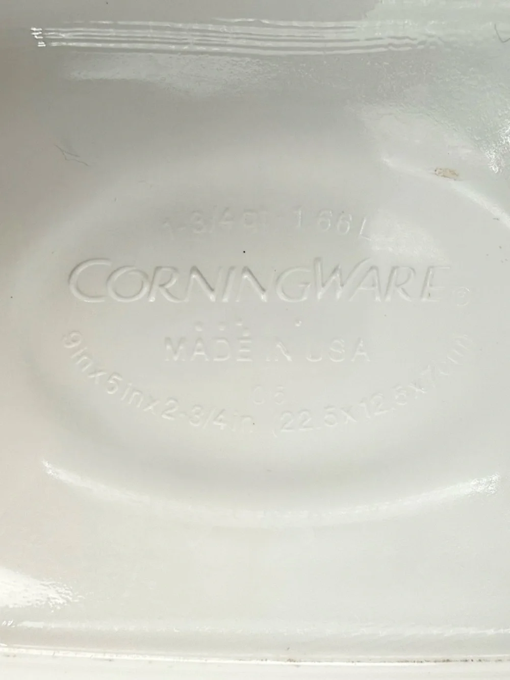 Vintage CorningWare French White 1.75 Qt Oval Baking Dish Made in USA